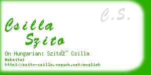 csilla szito business card